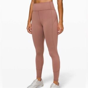 Lulu lemon in movement Mauve High-Waisted Leggings